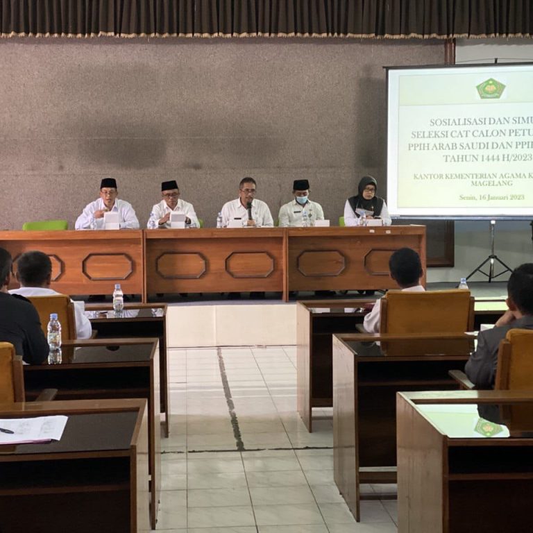Kemenag Kabupaten Magelang Selenggarakan Sosialisasi dan Simulasi CAT Petugas Haji 1444 H/ 2023 M