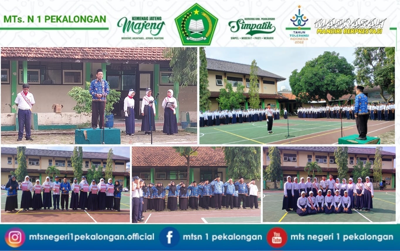 Upacara Bendera Rutin Tiap Tanggal 17 dan Penyerahan Penghargaan siswa Berprestasi Pararel Kelas Tahun Pelajaran 2022/2023 Semester Gasal