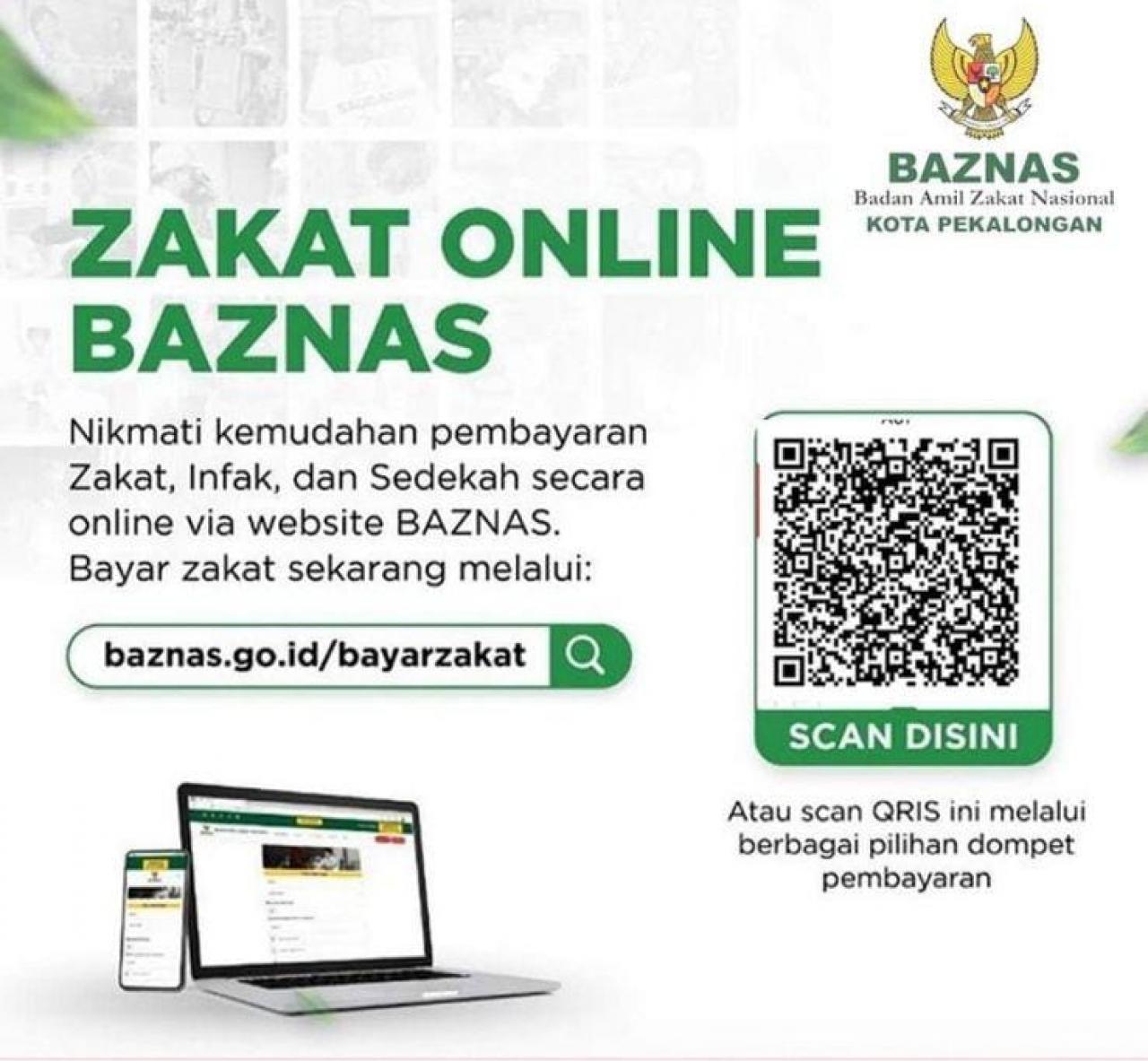 Zakat di Baznas Bisa Online