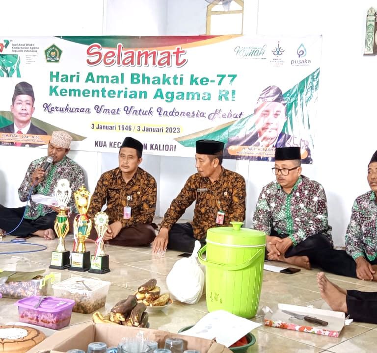 KUA Kaliori Gelar Tasyakuran HAB ke-77