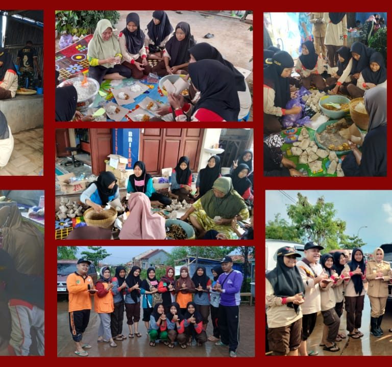 Pramuka Penggalang MTs Salafiyah NU Karanganyar Tandang Kemanusiaan Musibah Banjir di Kecamatan Tirto