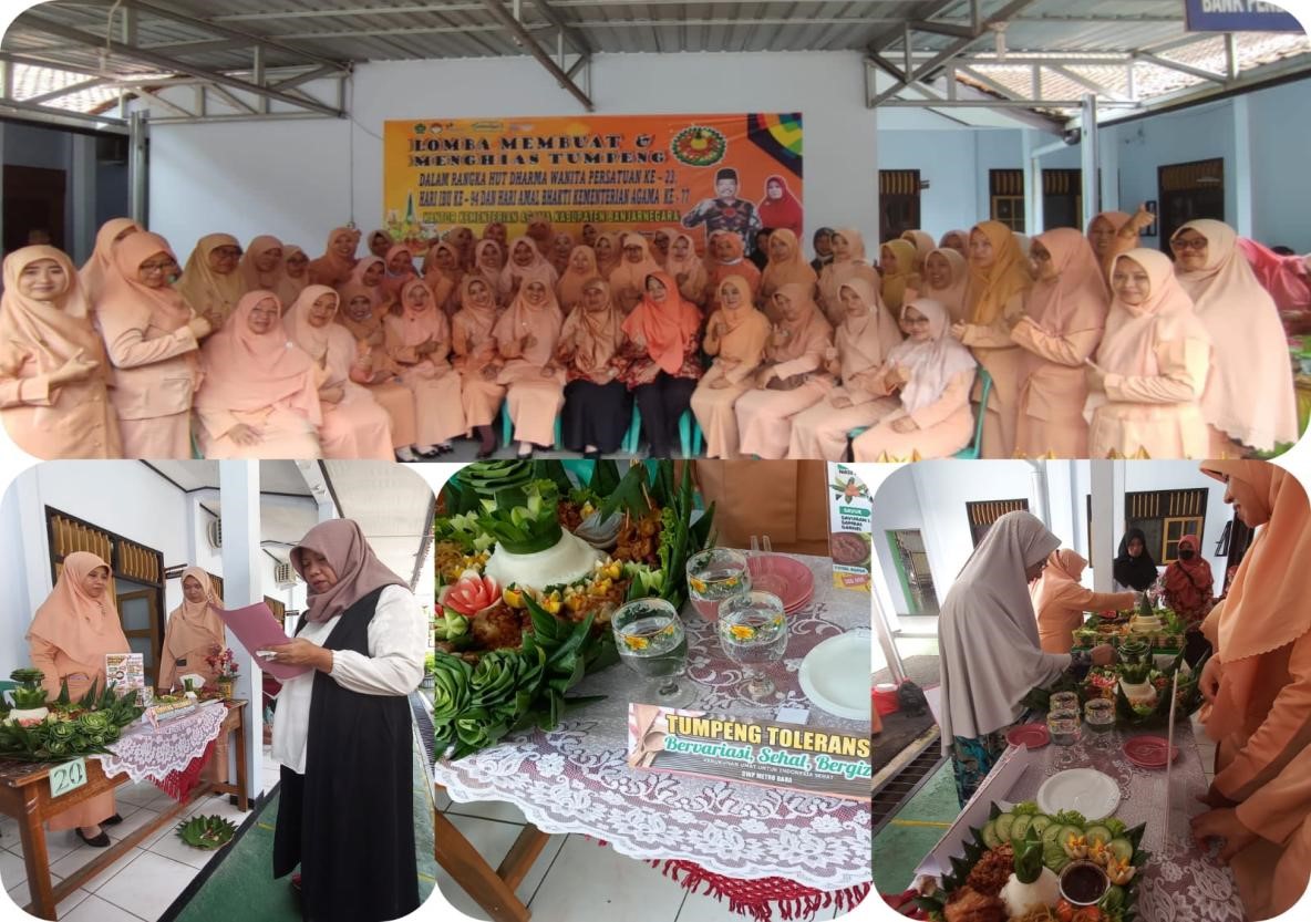 <strong>DWP MTs Negeri 2 Banjarnegara Ikuti Lomba Membuat dan Menghias Tumpeng</strong>