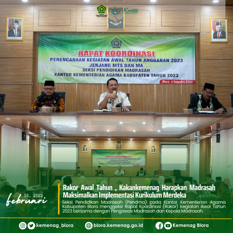 Rakor Awal Tahun , Kakankemenag Harapkan Madrasah Sudah Maksimalkan IKM