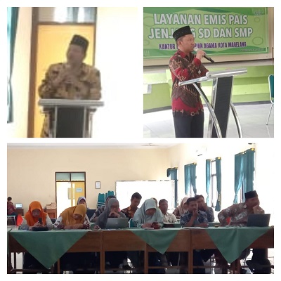 Seksi Pakis Kankemenag Dampingi Guru SD & SMP Se-Kota Magelang Update EMIS
