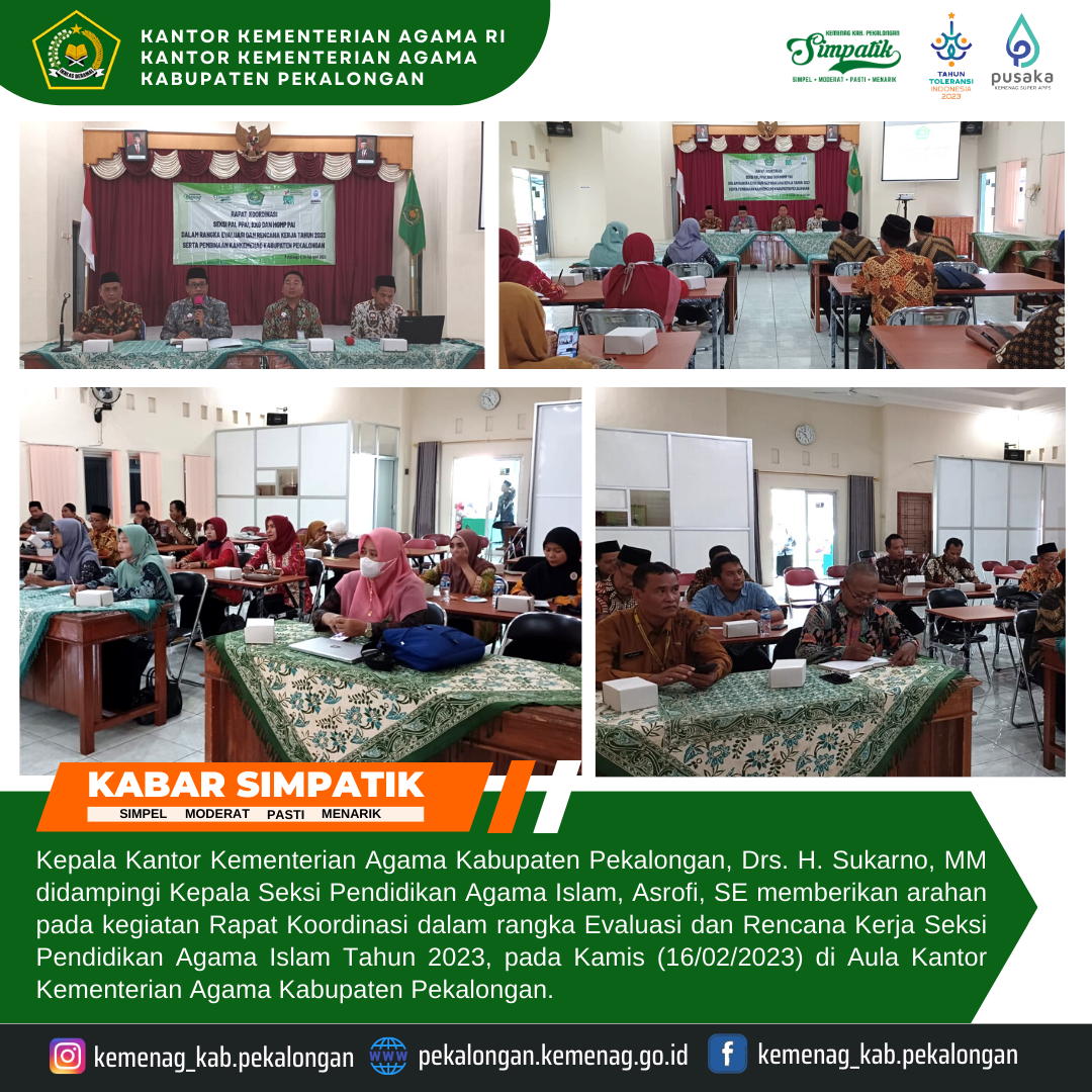 Rakor Program Seksi Pendidikan Agama Islam