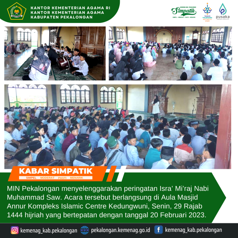 Peringatan Isra Mi’raj MIN Pekalongan 1444 H