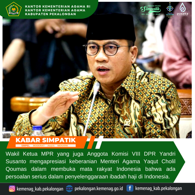 Apresiasi Menag Gulirkan Kesinambungan Nilai Manfaat, Wakil Ketua MPR: Berani Tidak Populer itu Hebat