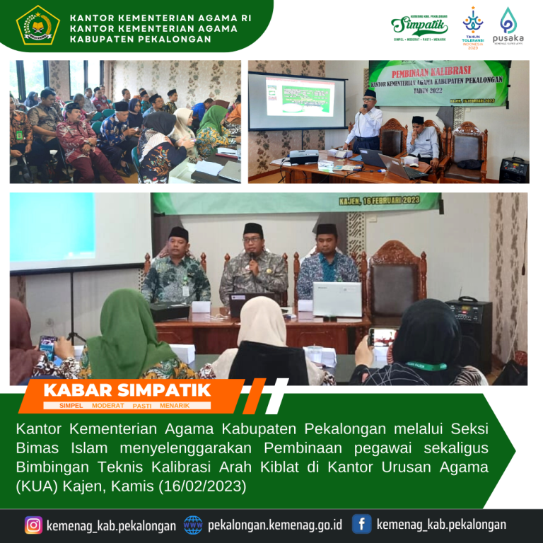 Kemenag Selenggarakan Bimtek Kalibrasi Arah Kiblat Pada KUA Kecamatan