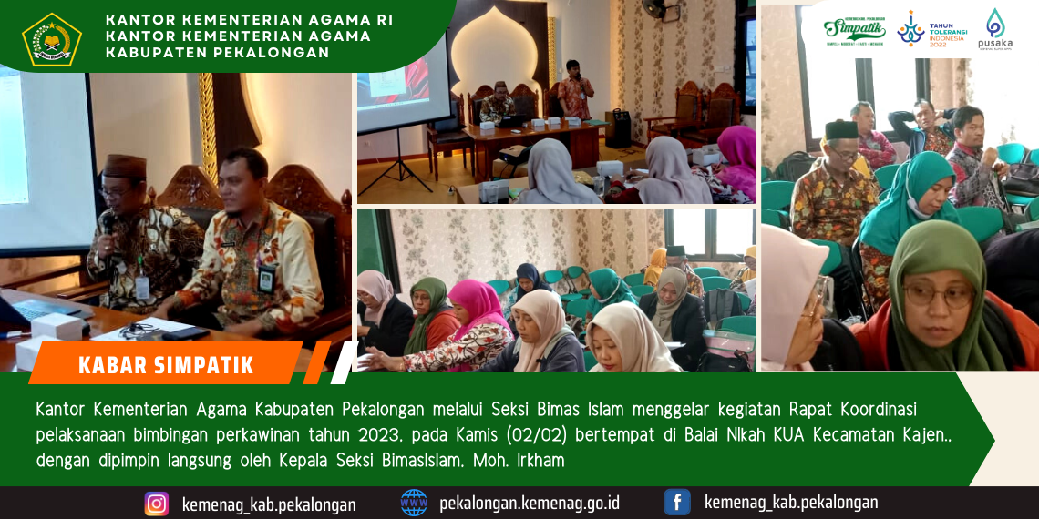 Kasi Bimas Islam Pimpin Rakor Pelaksanaan Bimwin Tahun 2023