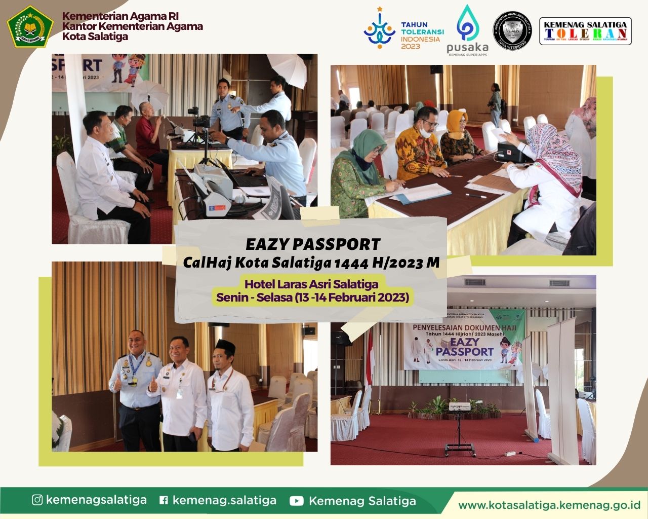 Mudah dan Praktis, Eazy Passport Hadir Untuk Jamaah Haji Kota Salatiga 1444H/2023M – Kantor Wilayah Kementerian Agama Provinsi Jawa Tengah