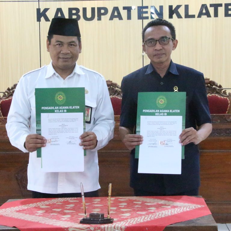 MoU Kemenag dan Pengadilan Agama Klaten Mewujudkan Keadilan untuk Masyarakat