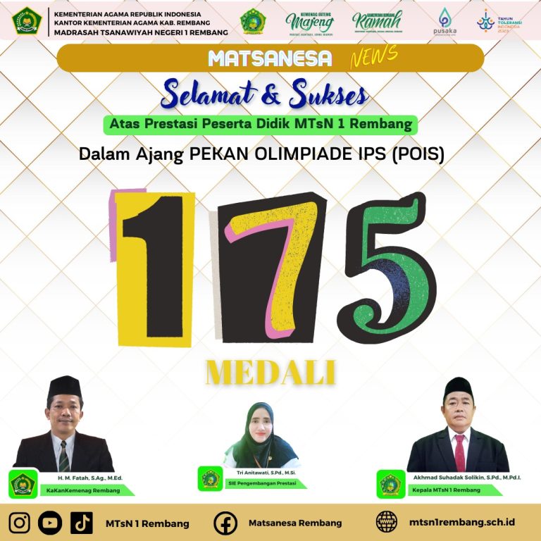 MTsN 1 Rembang Banjir Prestasi di Bulan Februari