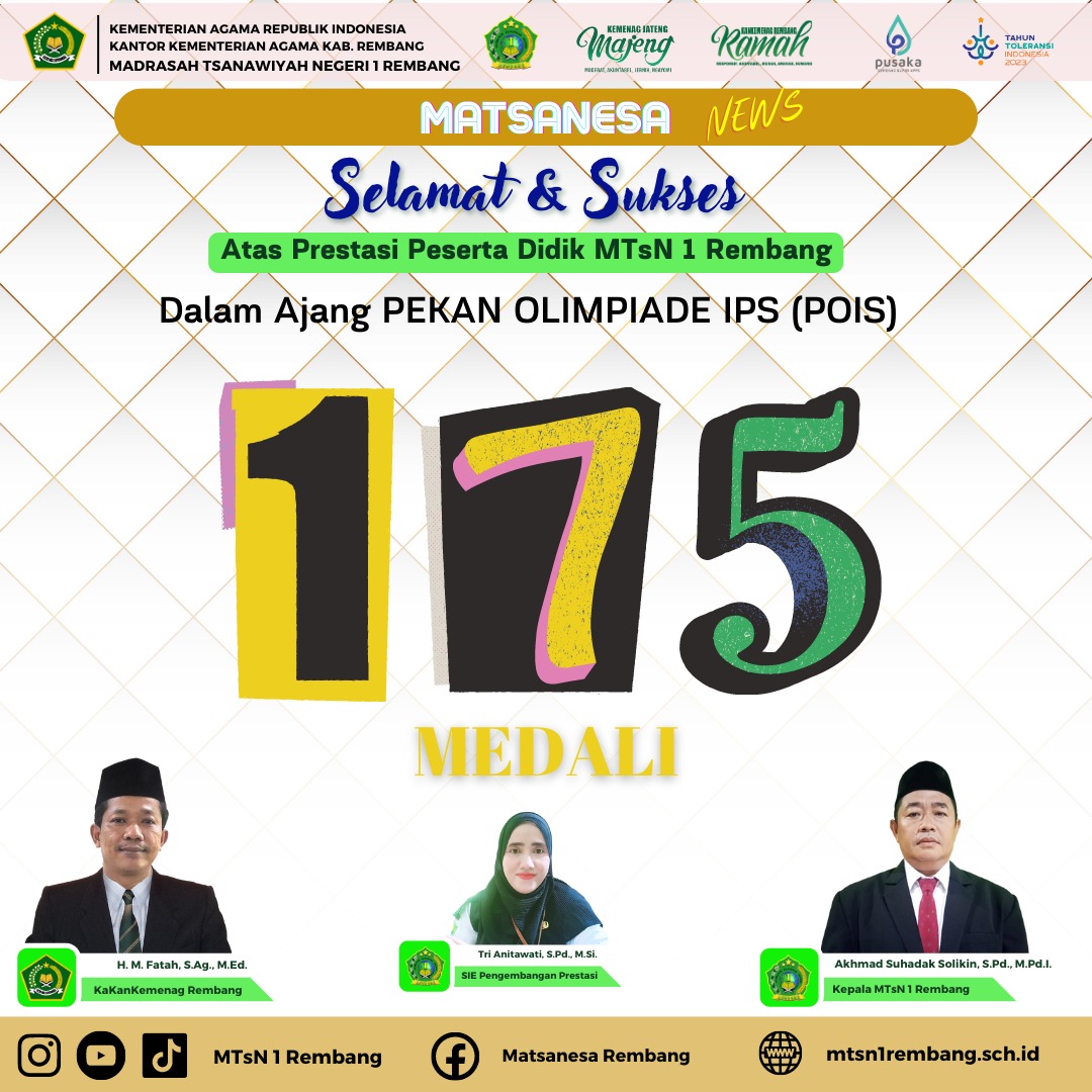 MTsN 1 Rembang Banjir Prestasi di Bulan Februari