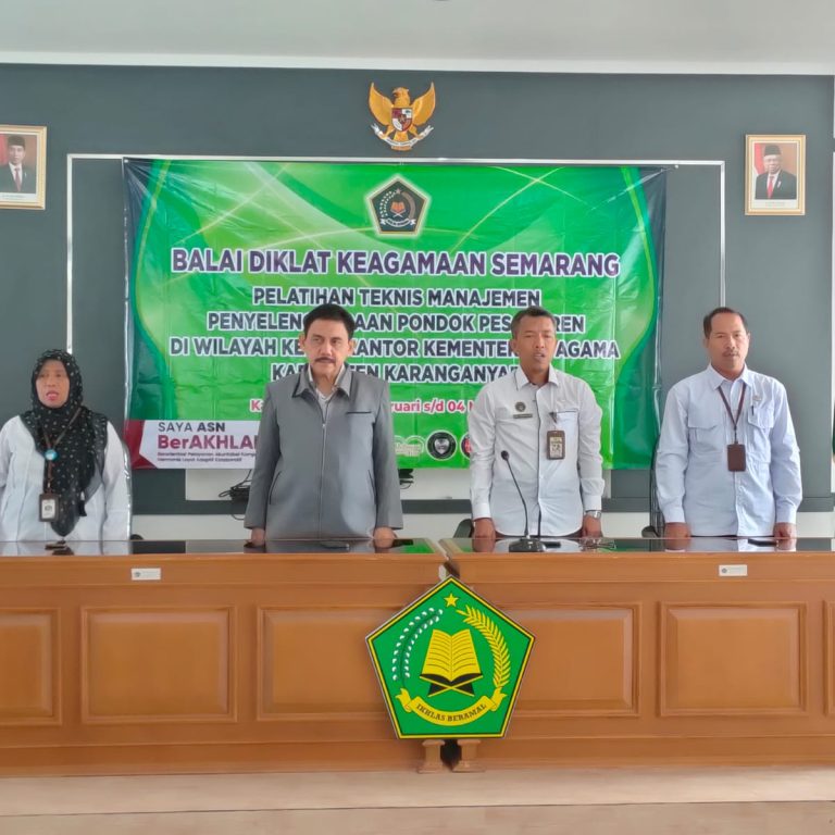 Pelatihan Di Wilayah Kerja (PDWK) tentang Manajemen Penyelenggaraan Pondok Pesantren se-Kab. Karanganyar