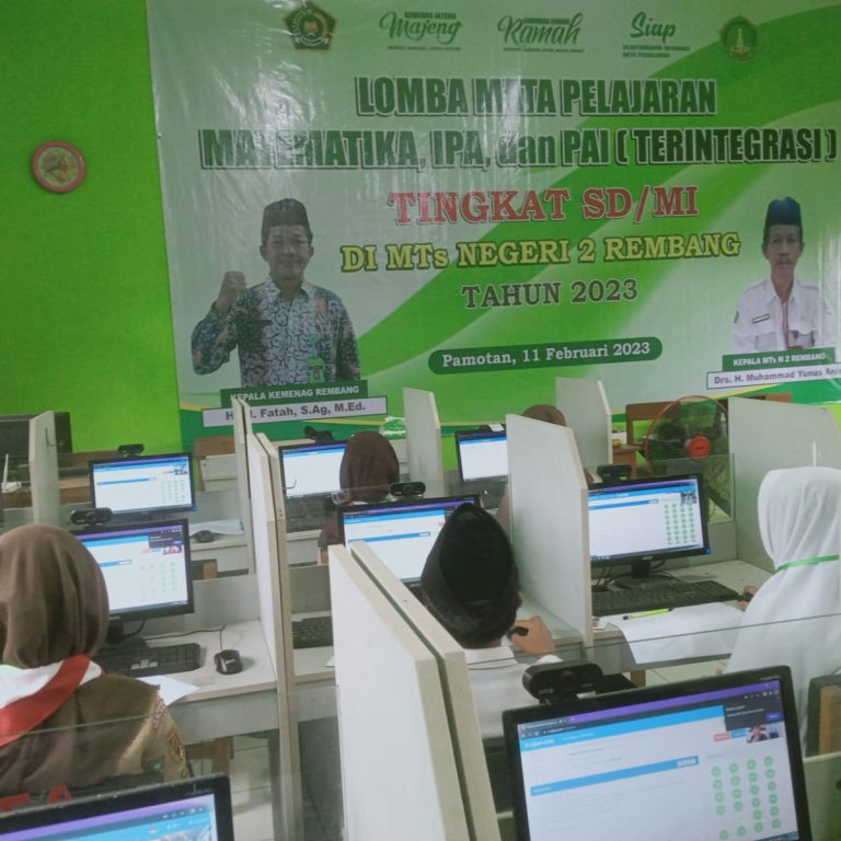 MTsN 2 Rembang Adakan Lomba Mapel Jenjang SD/MI, Ini Harapan Kasi Penma Kemenag Rembang