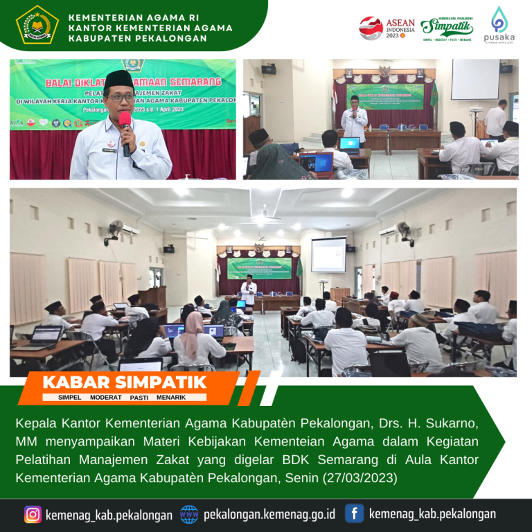 Pelatihan Manajemen Pengelolaan Zakat Di Kabupetn Pekalongan