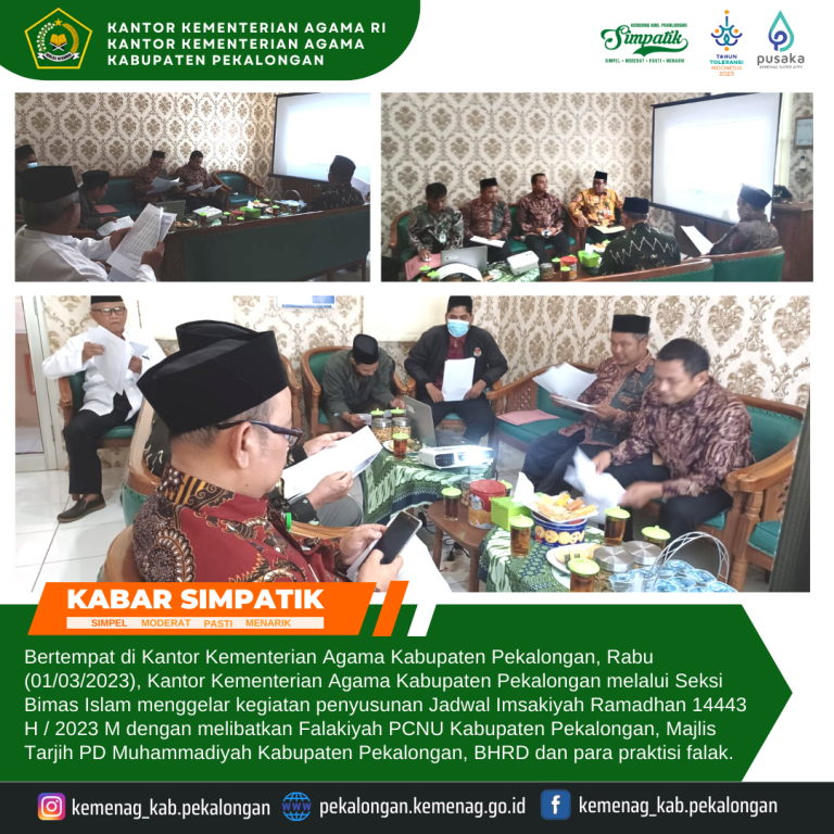 Bimas Islam Gelar Penyusunan Imsakiyah Ramadhan 1444 H