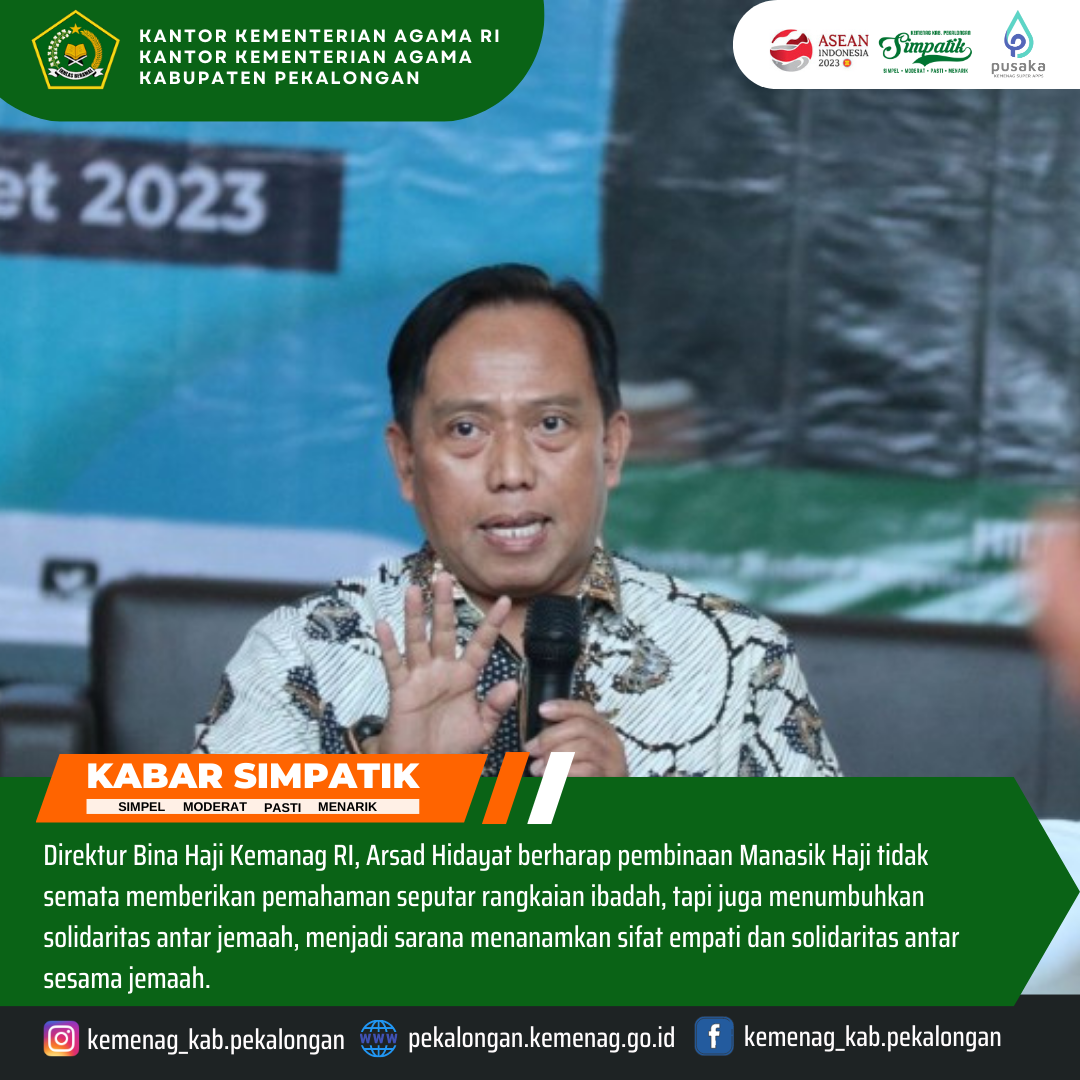Pembinaan Manasik Diharapkan Mampu Tumbuhkan Solidaritas antar Jemaah Haji
