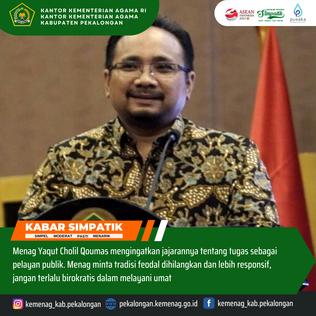Menag Minta Jajarannya Lebih Responsif dan Tidak Birokratis