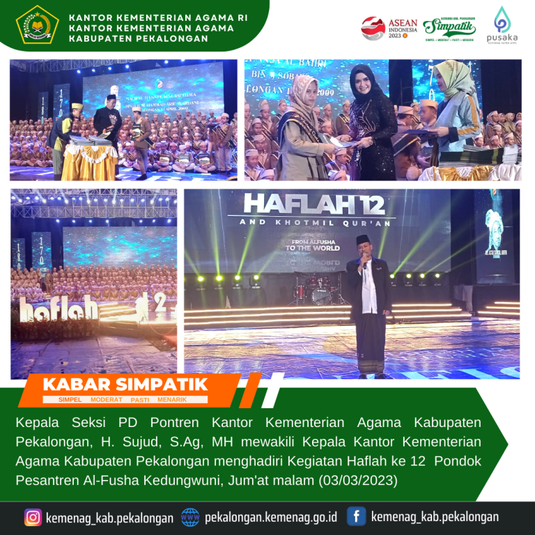 Kasi PD Pontren Kemenag Kab. Pekalongan Hadiri Haflah Ke-12 Ponpes Al-Fusha