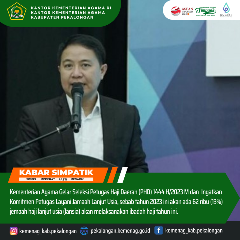 Kemenag Ingatkan Komitmen Petugas Haji 1444 H/2023 M Layani Lansia