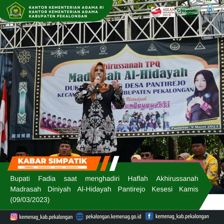 Hadiri Haflah Akhirussanah Madrasah Diniyah, Bupati Fadia Himbau Masyarakat Ajarkan Anak-Anaknya Agama Sejak Dini