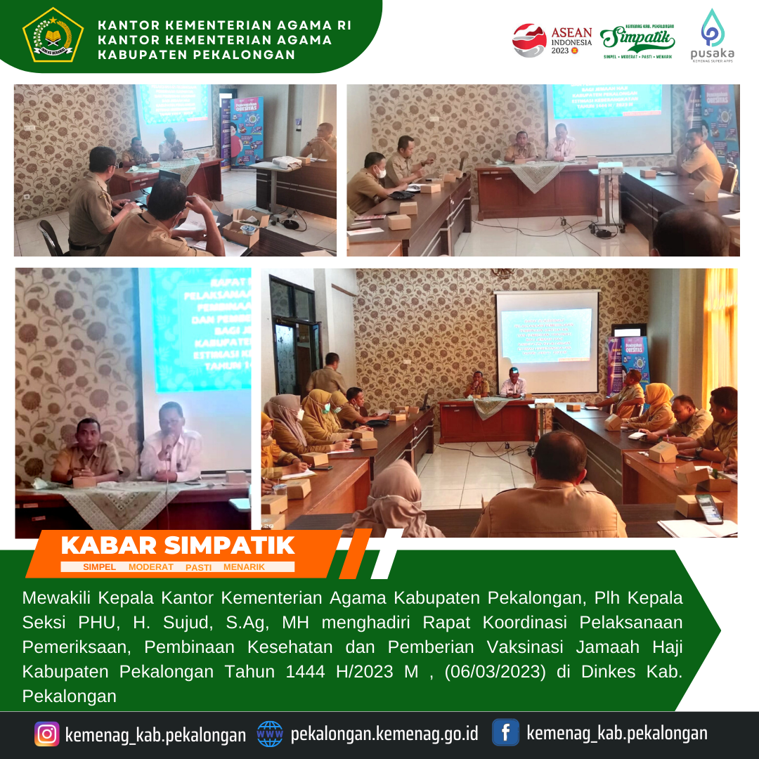 Persiapan Ibadah Haji, Kemenag dan Dinkes Gelar Rapat Koordinasi
