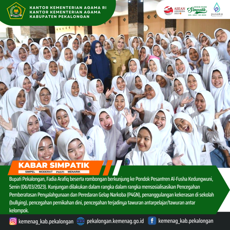 Kunjungi Ponpes Al-Fusha, Bupati Fadia Himbau Santri Hindari Narkoba dan Nikah Dini