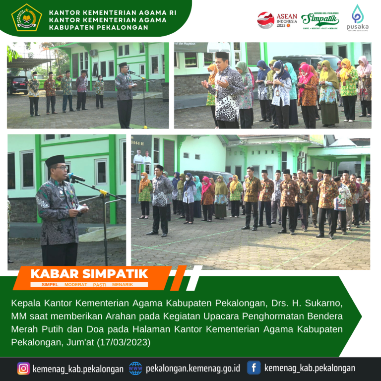 Gelar Upacara Tanggal 17, Kepala Kemenag Berpesan Jaga Netralitas ASN