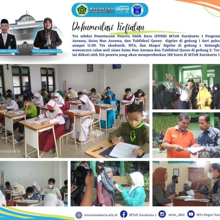 Sarat Doa dan Harapan di PPDB MTsN Surakarta 1