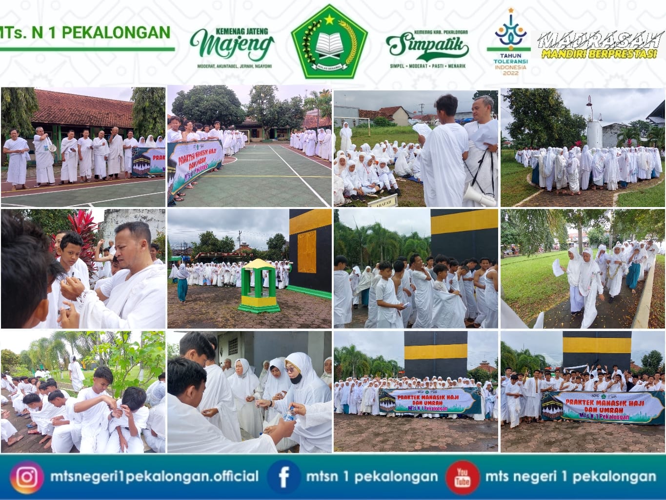 Siswa Kelas VIII MTs. N 1 Pekalongan lakukan Manasik Haji Tingkatkan Pendidikan Karakter Religius