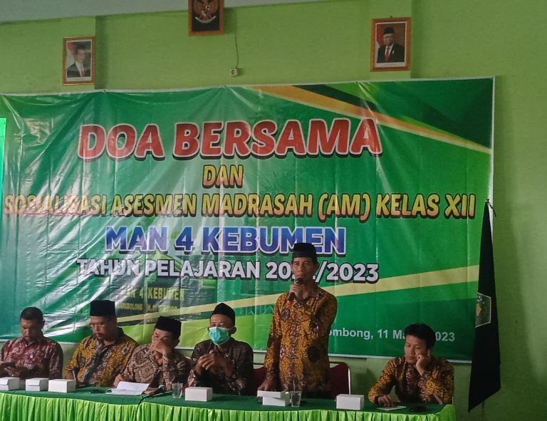 Jelang Assesment Madrasah, MAN 4 Kebumen Mengadakan Doa Bersama