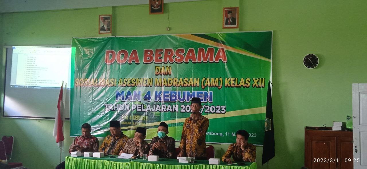 Jelang Assesment Madrasah, MAN 4 Kebumen Mengadakan Doa Bersama