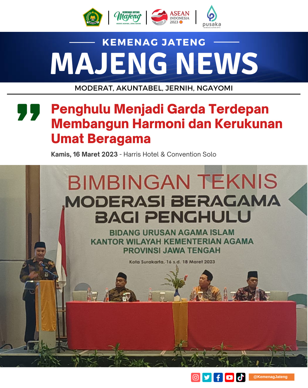 Penghulu Menjadi Garda Terdepan Membangun Harmoni dan Kerukunan Umat Beragama