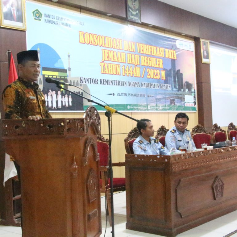Kemenag Klaten Gelar Konsolidasi dan Verifikasi Data Jemaah Haji Tahun 2023