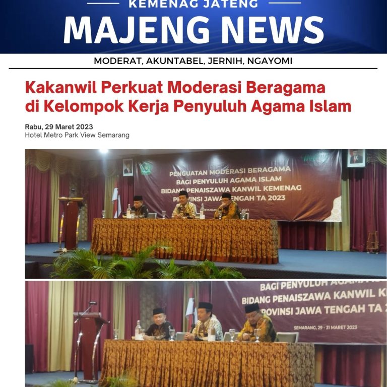 Kakanwil Perkuat Moderasi Beragama di Kelompok Kerja Penyuluh Agama Islam