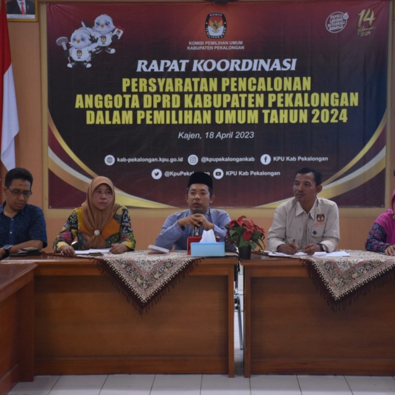 Persiapan Pemilu 2024, Kemenag Hadiri Rakor Bersama KPU Kab. Pekalongan