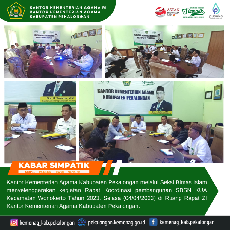 Rakor Pembangunan Gedung SBSN KUA Wonokerto