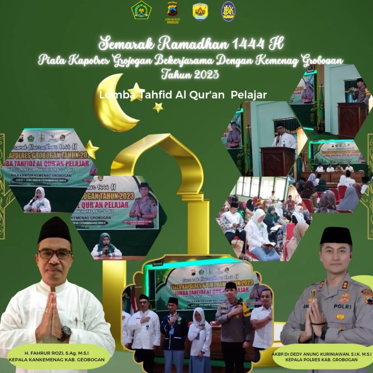 Kemenag Grobogan Sinergitas dengan Polres Grobogan Adakan Lomba Tahfidz Al Qur’an Tingkat Pelajar