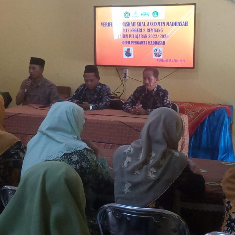 MTsN 2 Rembang Gelar Verifikasi Assesmen Madrasah