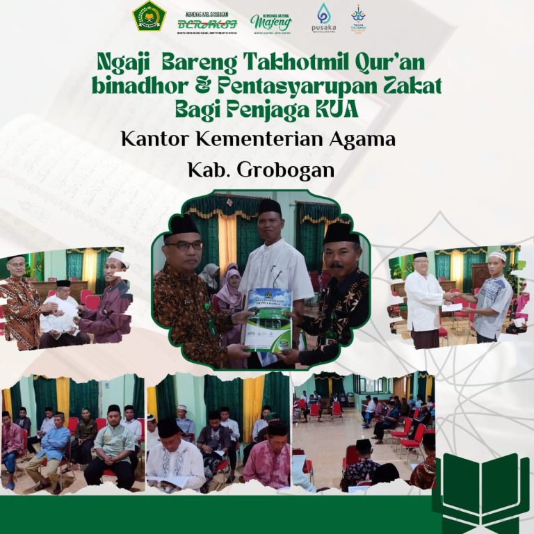 Pentasyarupan Zakat Penjaga KUA di Barengi Ngaji Khotmil Qur’an