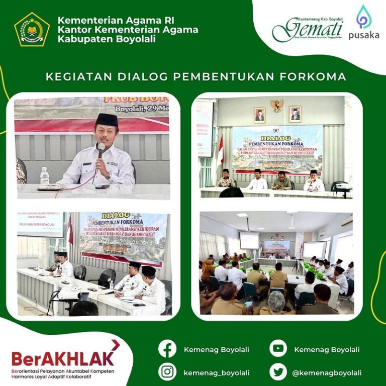 FKUB Gelar Dialog Pembentukan Forkoma, Kakanwil : Kerukunan Adalah Entitas Yang Dinamis, Harus Ada Komitmen Bersama Untuk Merawatnya