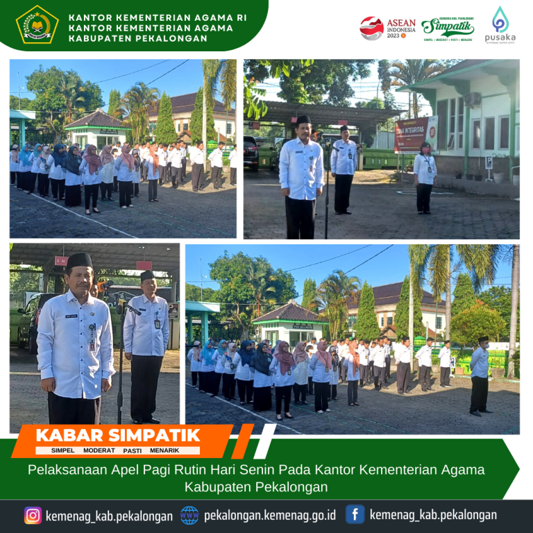 Hari Pertama Pimpin Apel, Pesan Kepala Kemenag : Terus Berkarya Tidak Boleh Lelah Dalam Melayani Masyarakat.