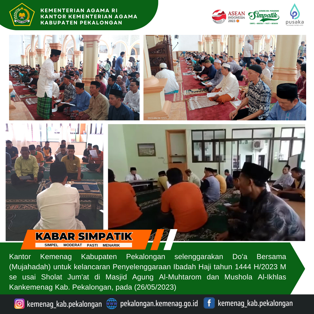 Kemenag Kab. Pekalongan Gelar Mujahadah Haji 1444 H/2023 M