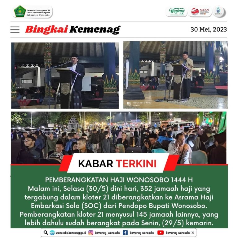 Pemberangkatan Kloter Jemaah Terbanyak Kabupaten Wonosobo
