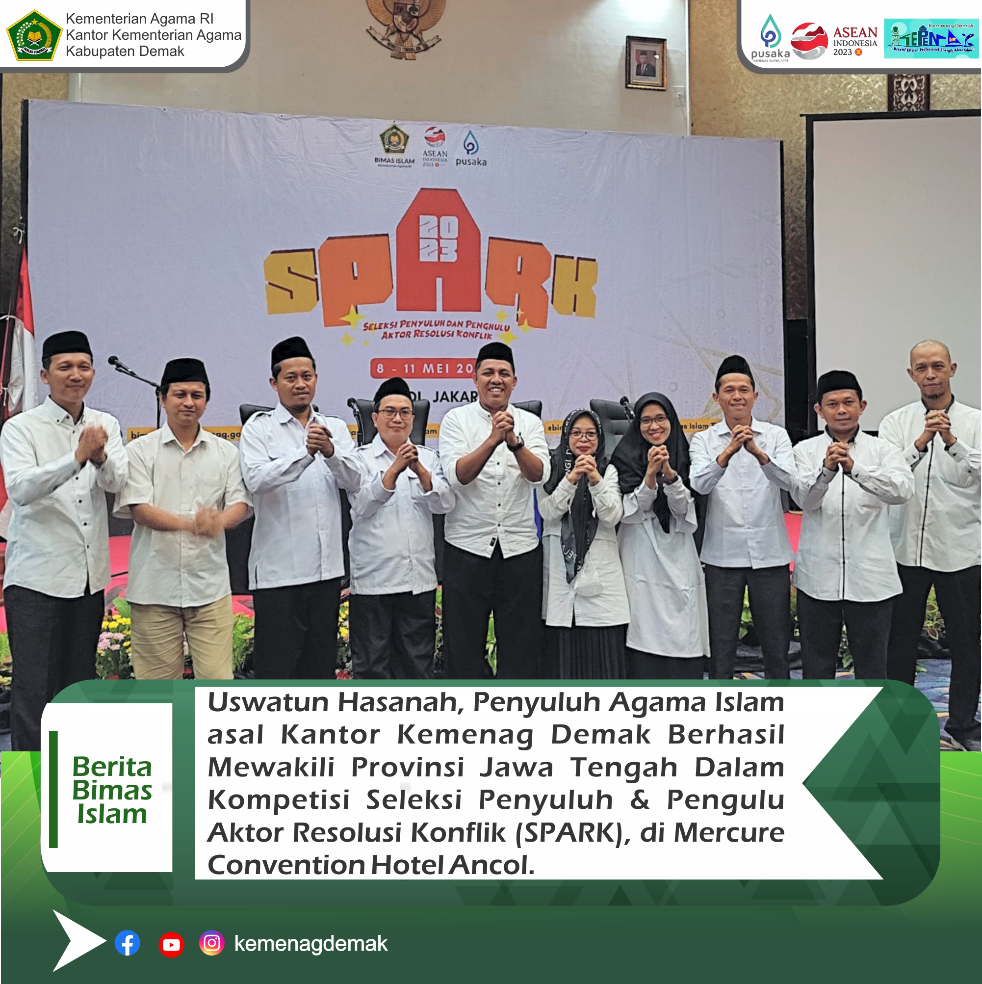 Penyuluh Agama Islam Kemenag Demak Berhasil Lolos Seleksi SPARK Tingkat Nasional