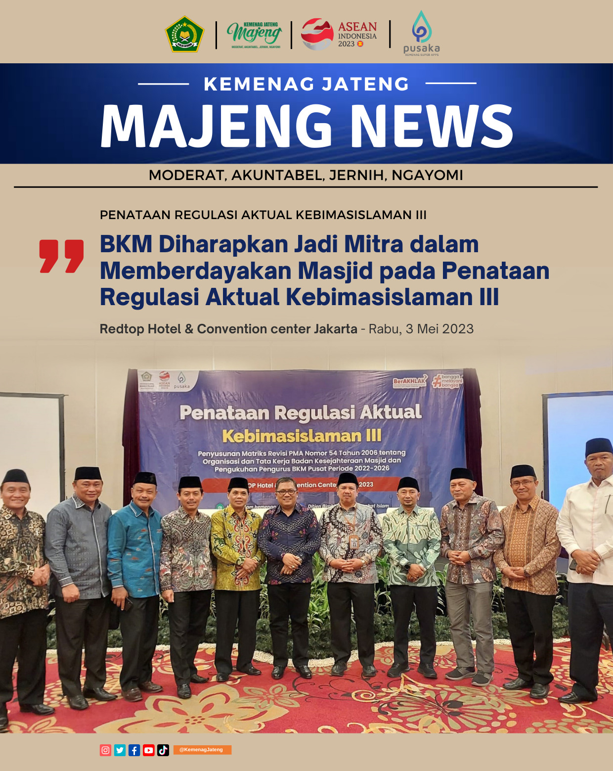 BKM Diharapkan Jadi Mitra dalam Memberdayakan Masjid pada Penataan Regulasi Aktual Kebimasislaman III