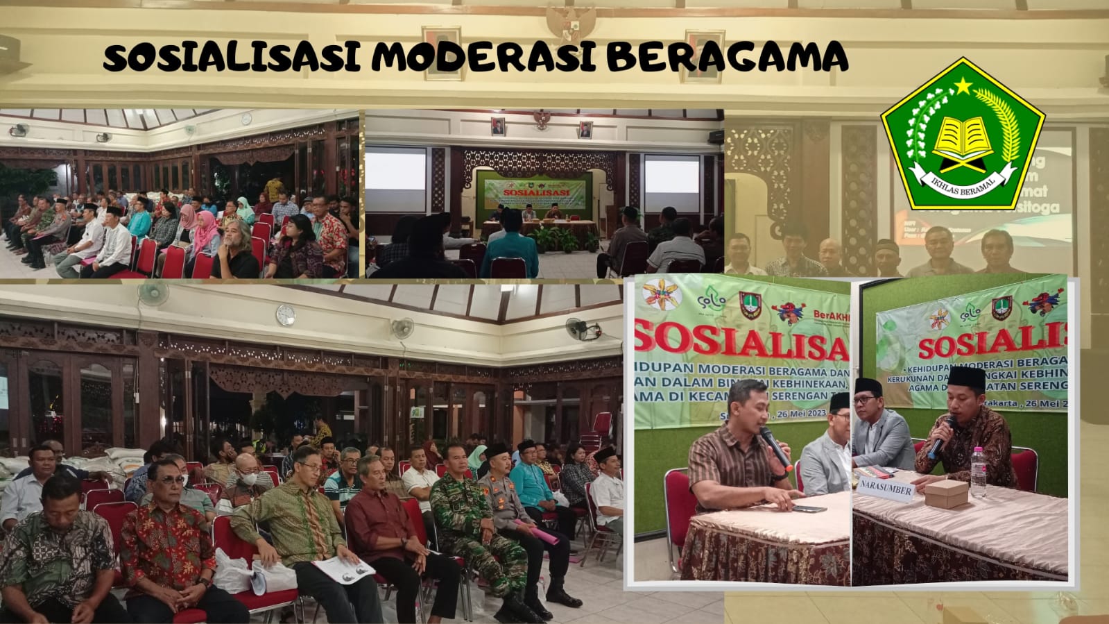 Sinergitas bersama Kecamatan Serengan, Sosialisasi Moderasi Beragama Lewat Sarasehan Tokoh Agama