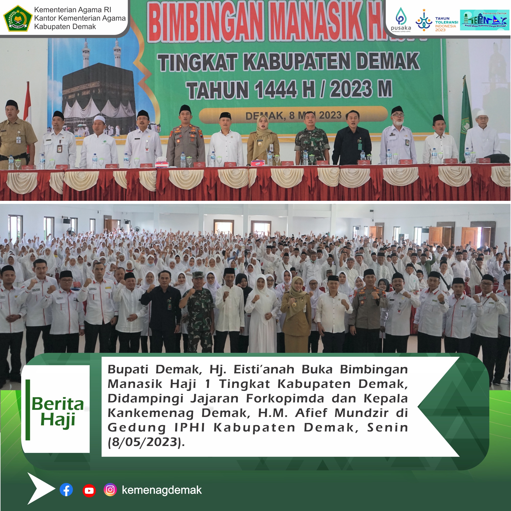 Bupati Demak Buka Bimbingan Manasik Haji