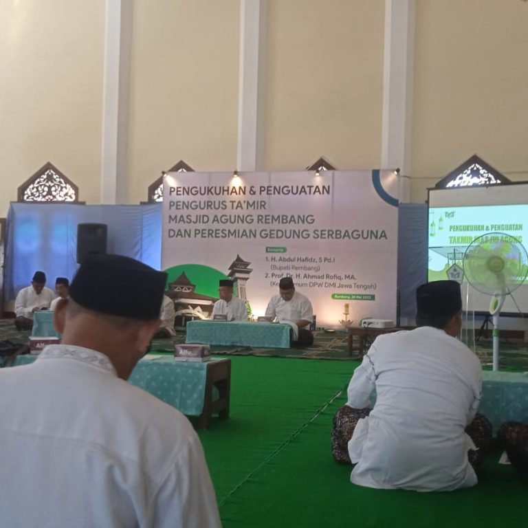 DMI Jateng Kukuhkan Pengurus Takmir Masjis Agung Rembang
